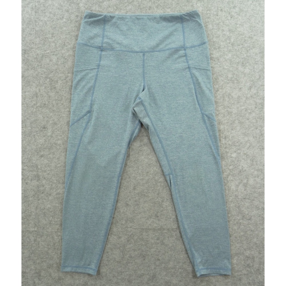 Quince Leggings Womens Extra Large Blue High Rise Active Gym Yoga Stretch